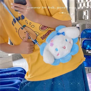 22 cm Sanrio Plyšové Hračky Cinnamoroll Plushie Taška Batoh Anime Obrázok Vypchaté Zvieratá Sanrio Izba Dekor Mäkké Hračky pre Dievčatá Darček