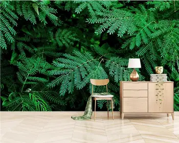 Milofi vlastné 3D tapeta nástenné moderné čerstvé zelené listy prírodnej krajiny pozadí stene obývacej izby, spálne dekorácie bolesti