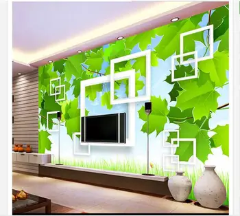 Vlastné foto tapety 3d tv tapety maľby Moderný štýl javorový list 3D TV nástenná maľba na stenu papiere domova